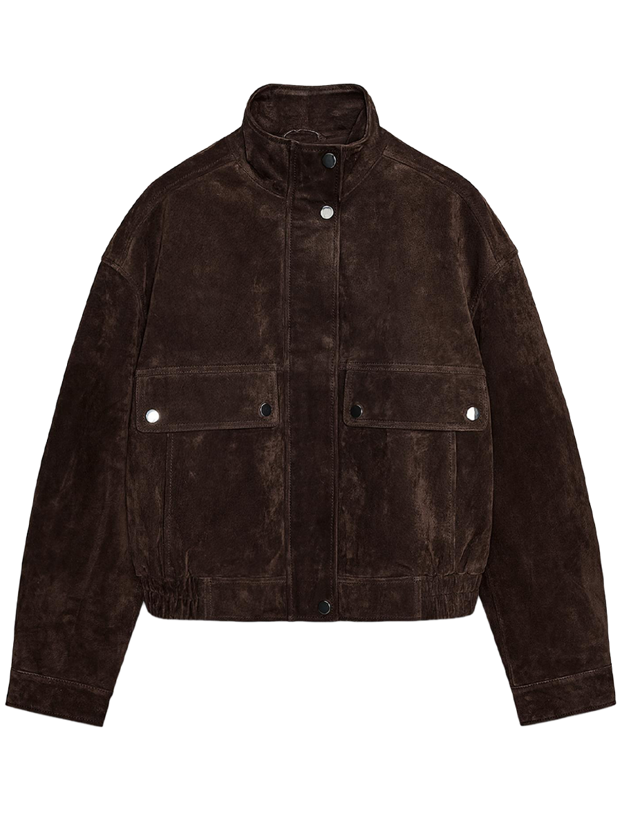 Suede Bomber Jacket