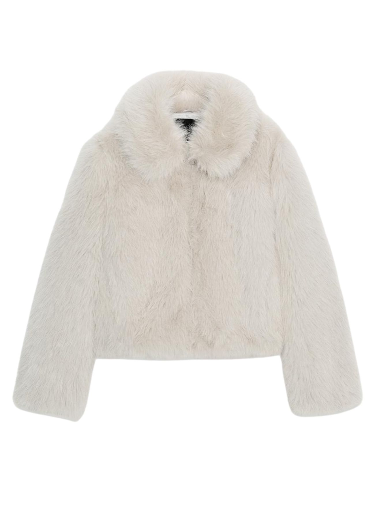Faux Fur Zip-Up Coat