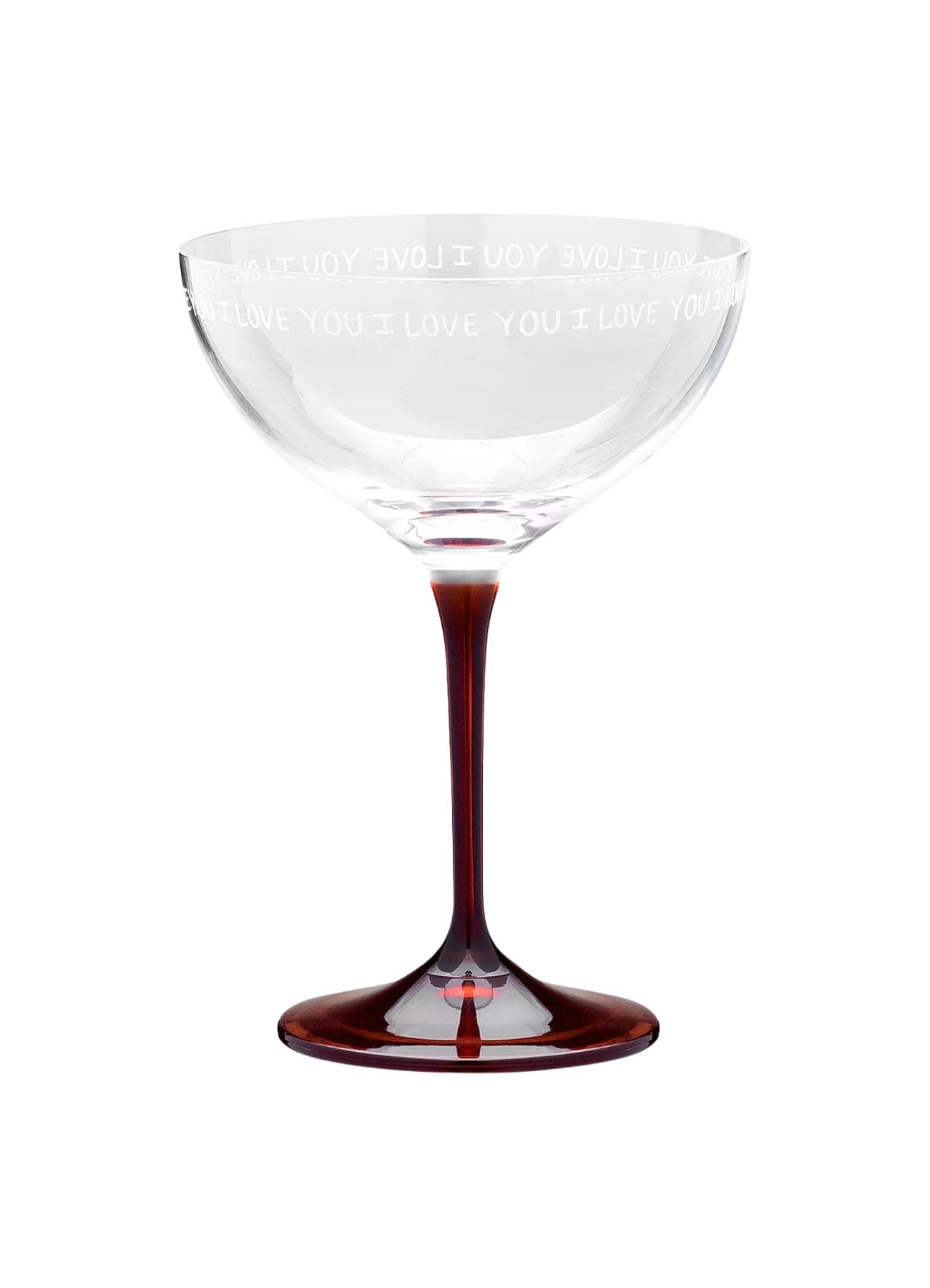 I Love You Glass Champagne Glass