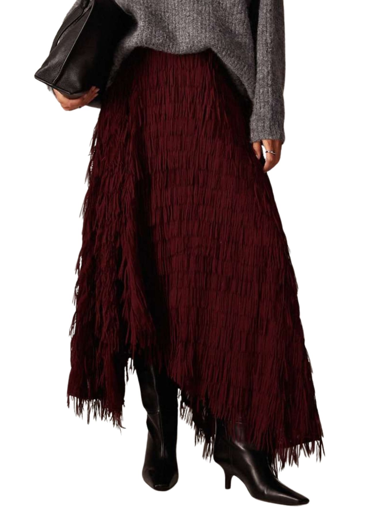 Fringe Maxi Skirt
