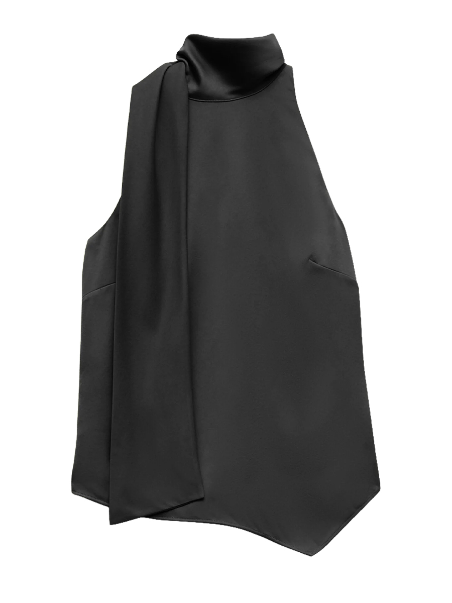 Halter Neck Satin Top