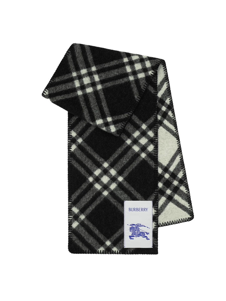 Check Wool Scarf