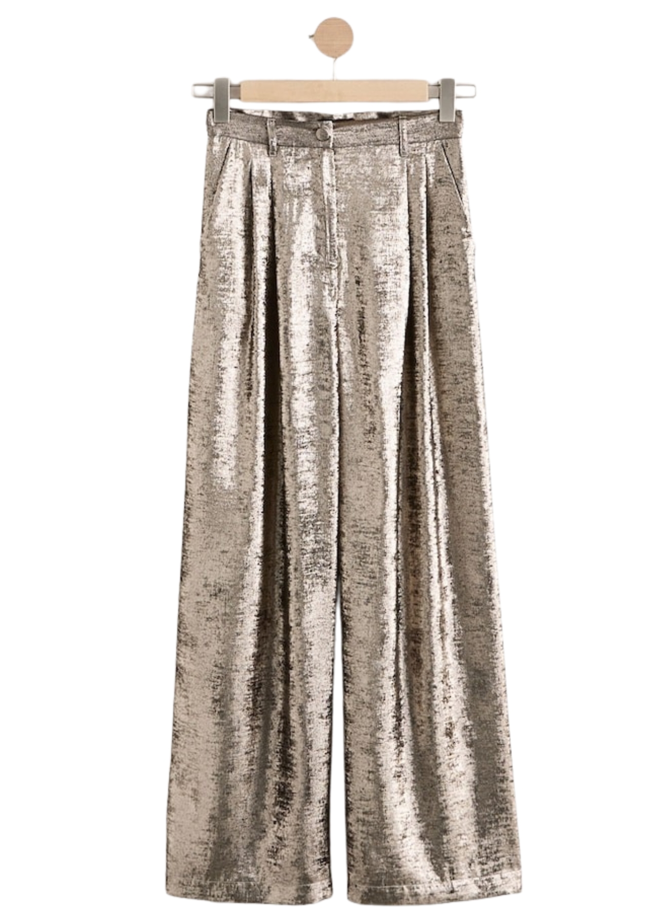 Metallic Wide Trousers