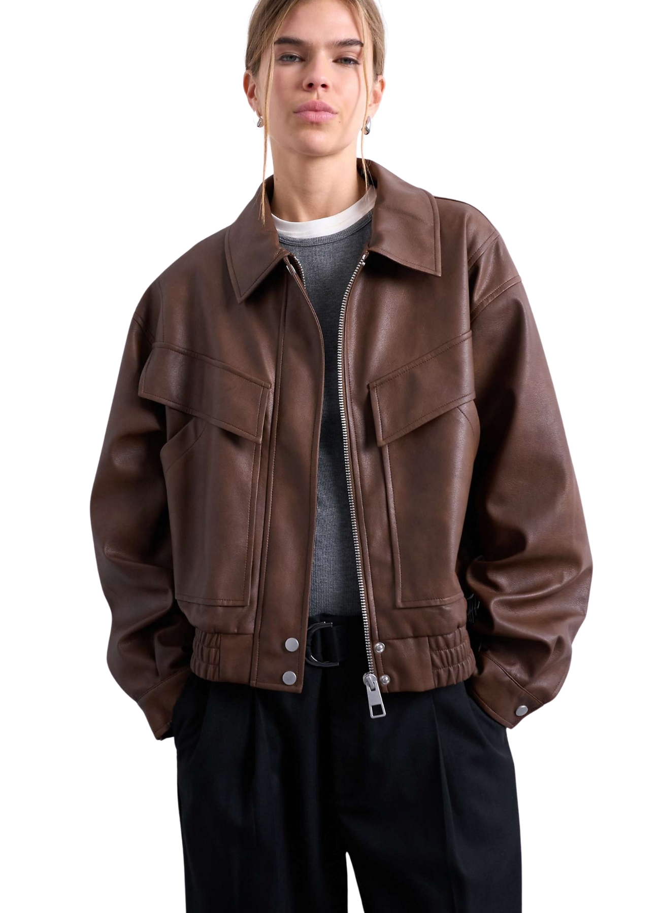 Faux Leather Jacket