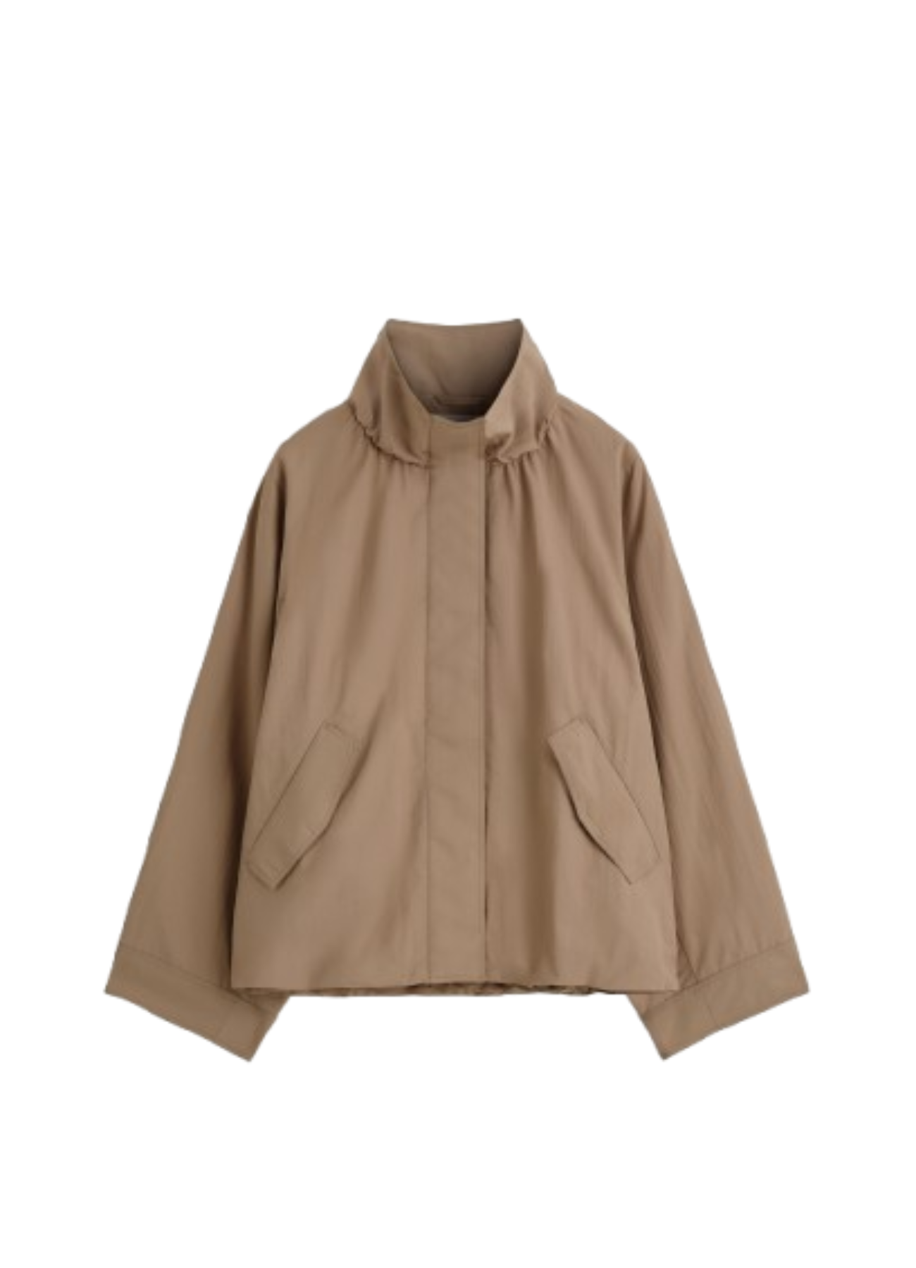 Nylon Funnel-Neck Jacket