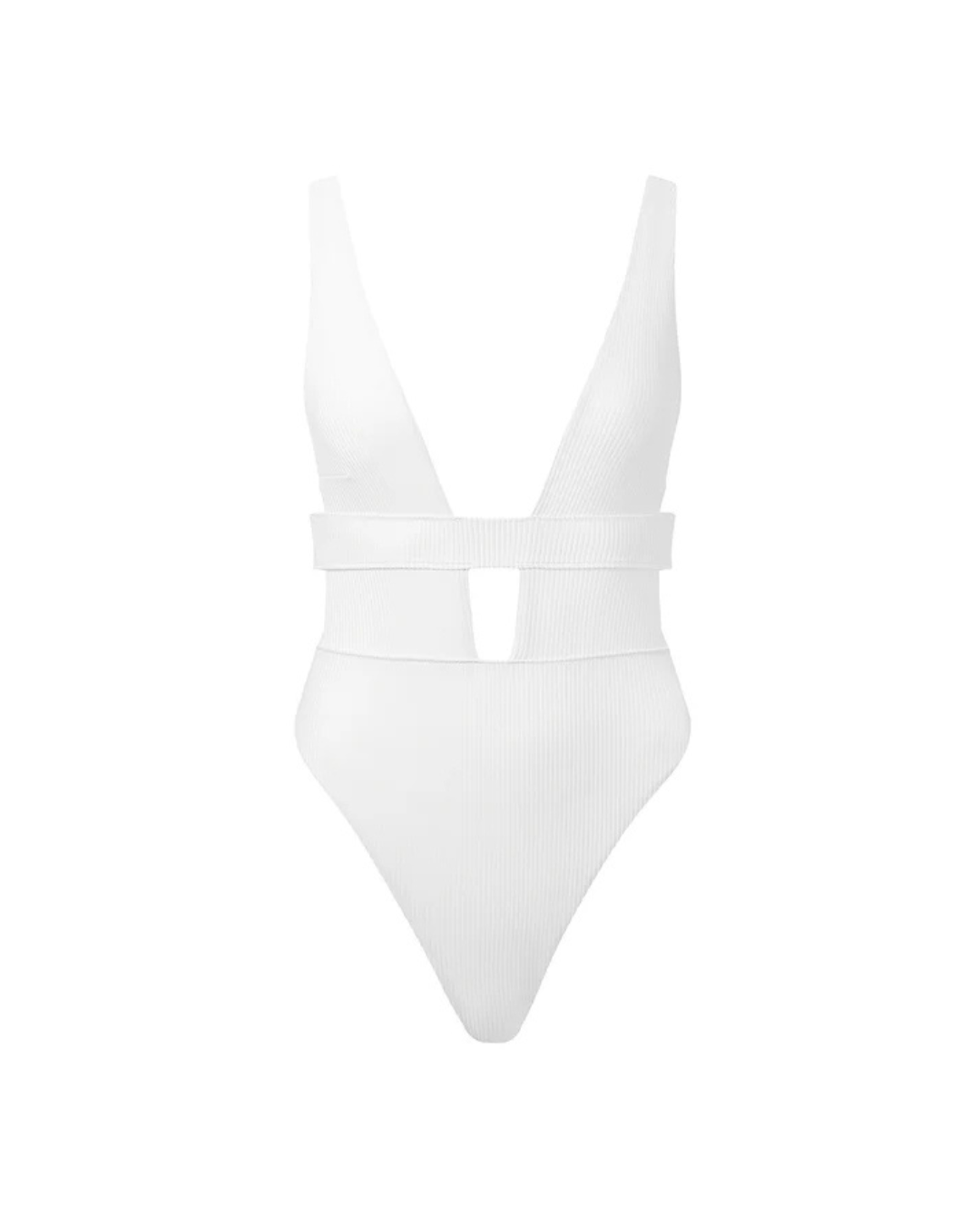 Lucerne Plunge Swimsuit White