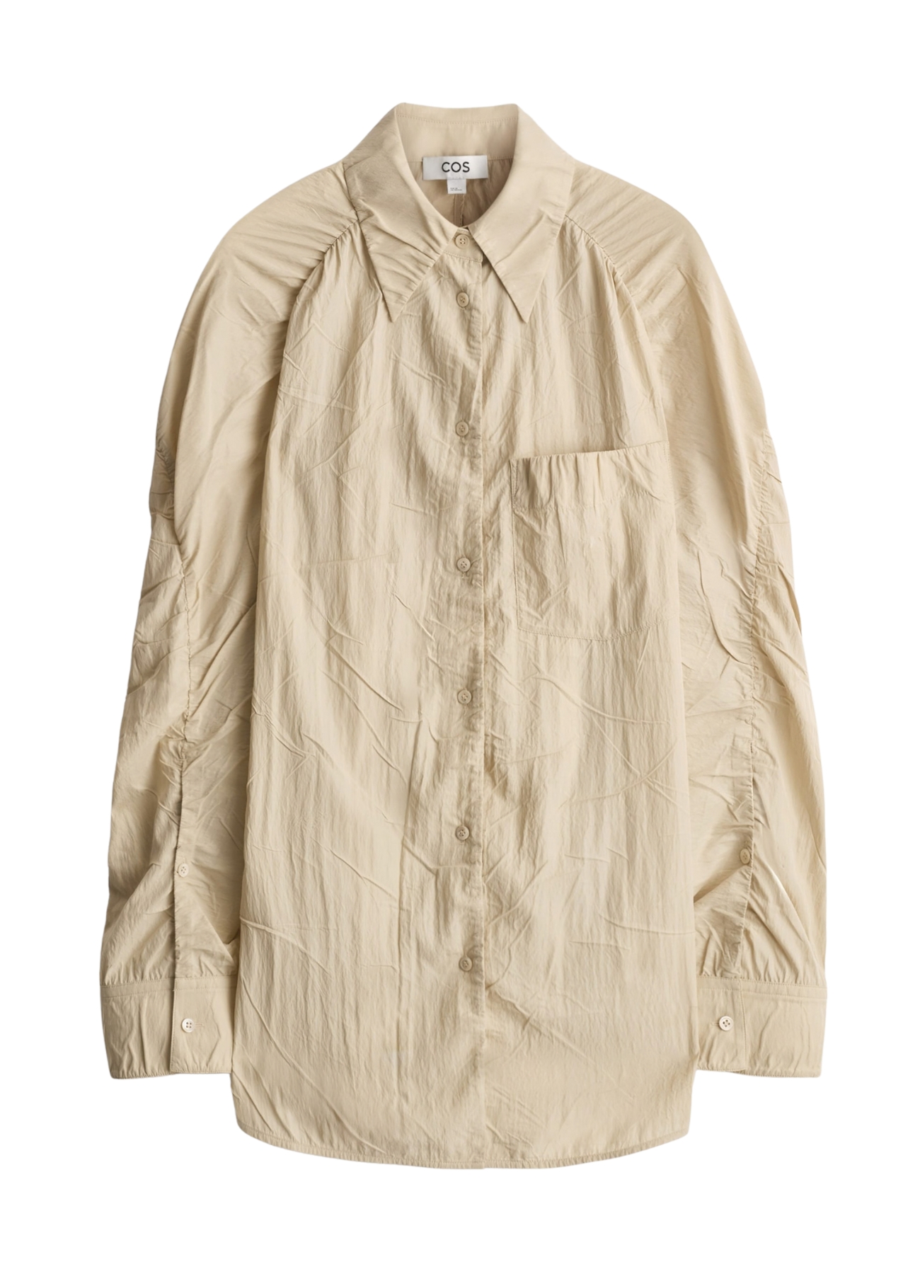 Crinkled-Silk Shirt