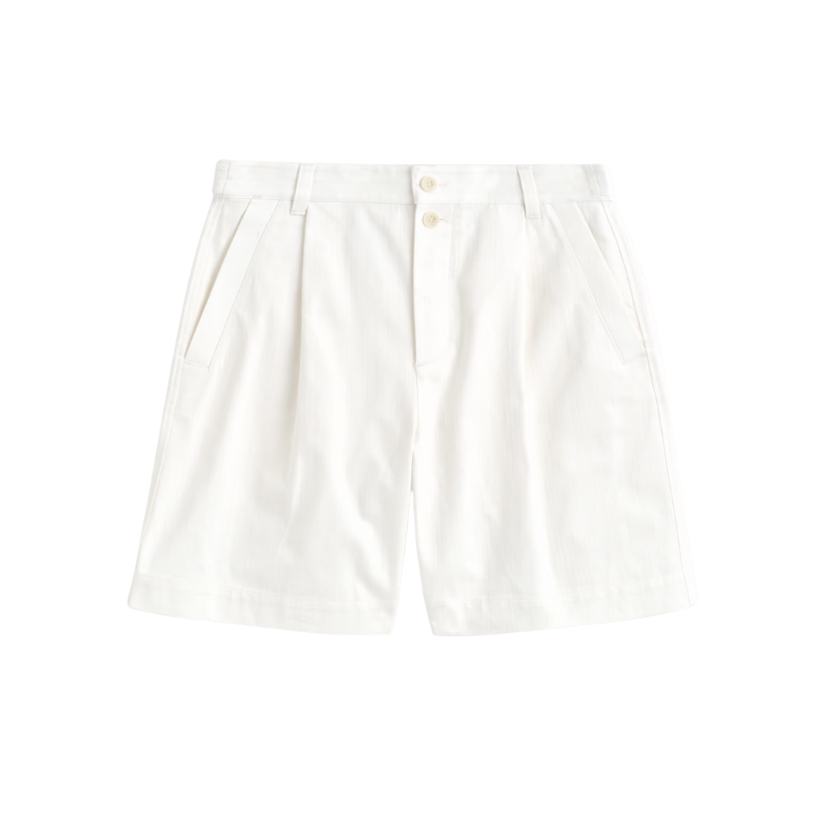 Denim Herringbone Shorts