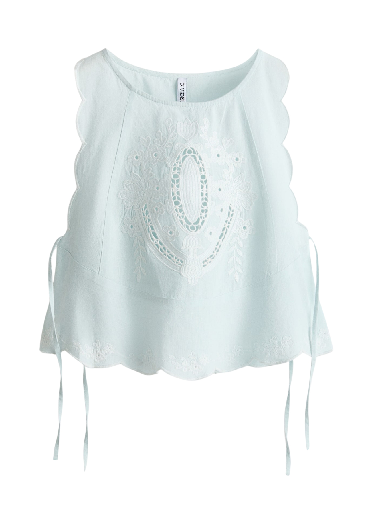 Embroidered Tie Top
