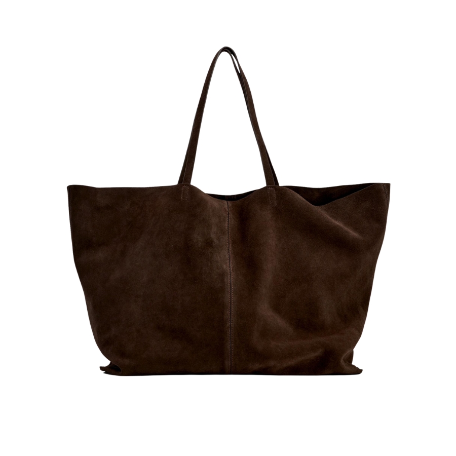 Brown Suede Tote