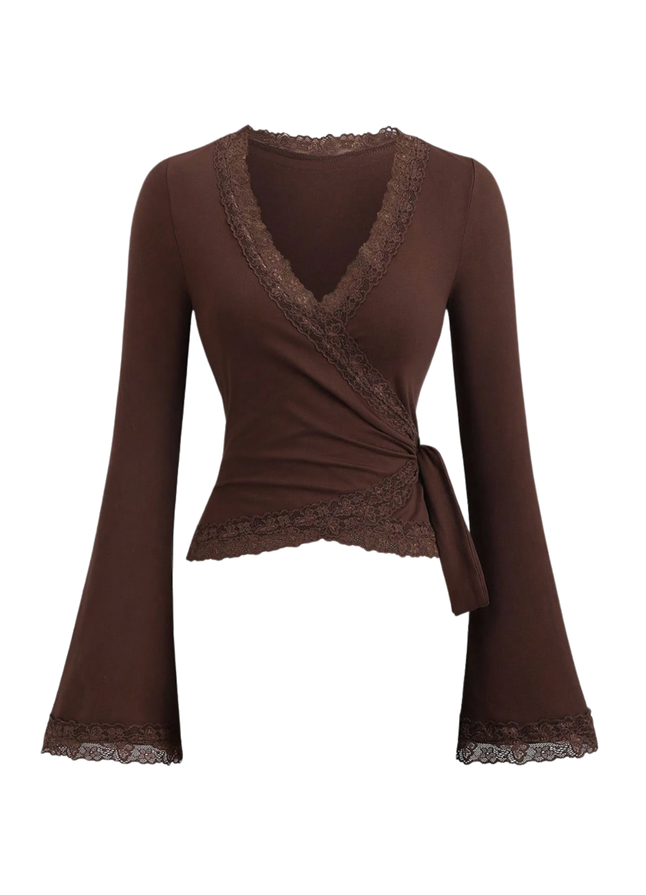 Lace Cross Fitted Top