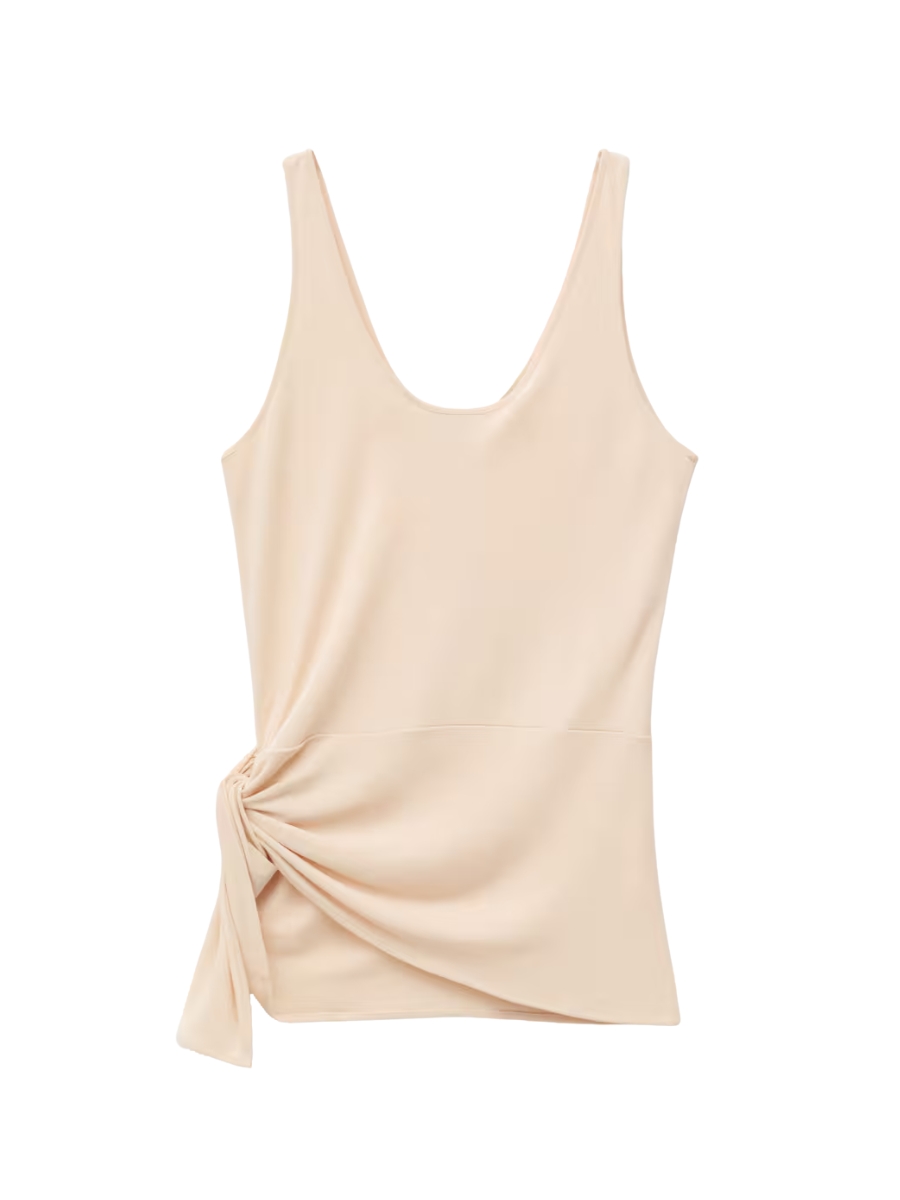 Knot Detail Scoop Neck Vest