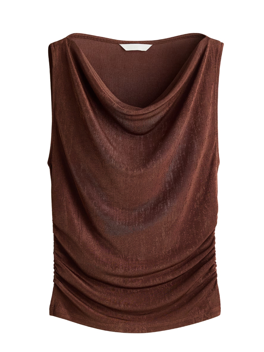 Brown Vest Top