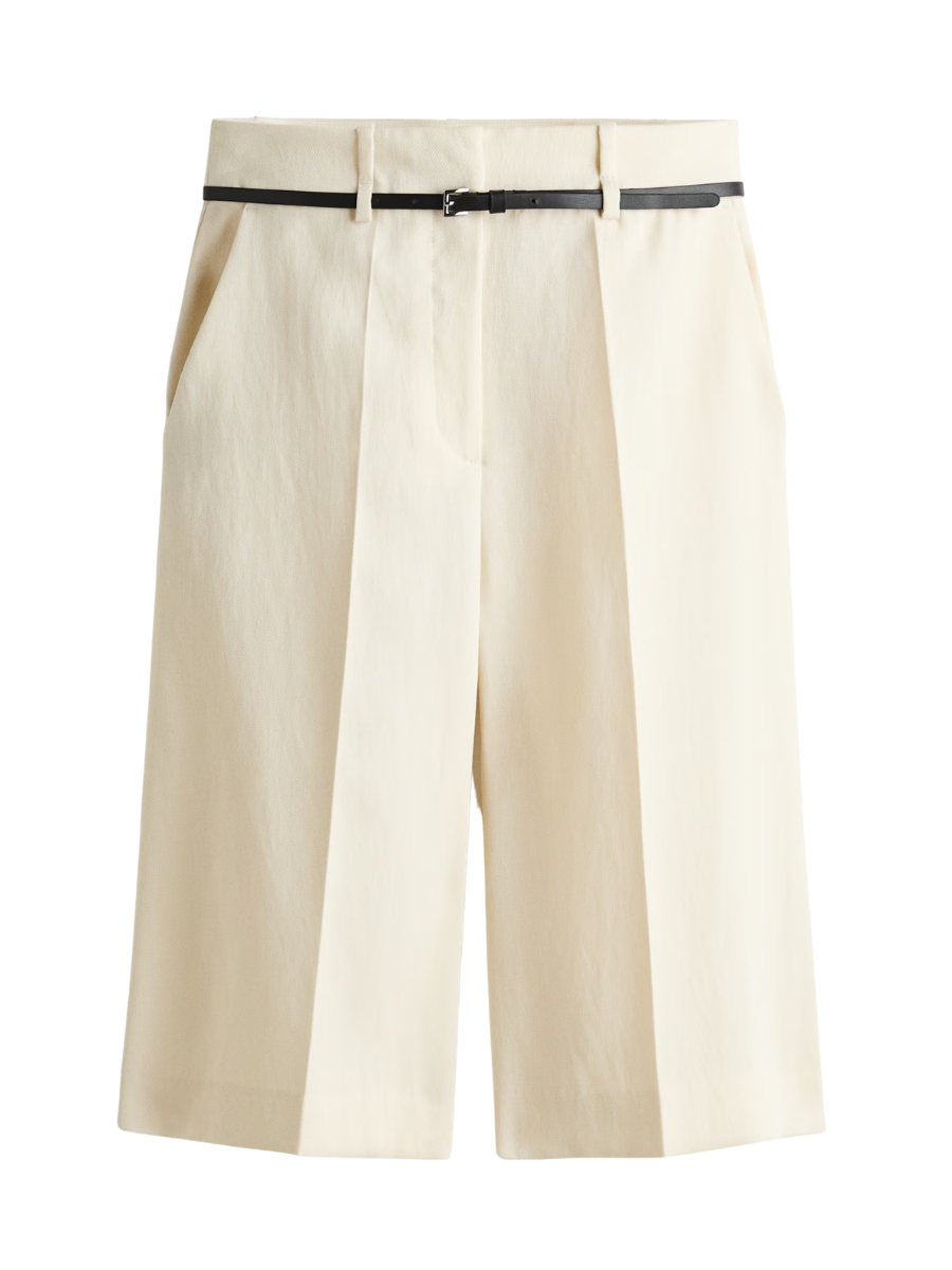 Belted Bermuda Shorts