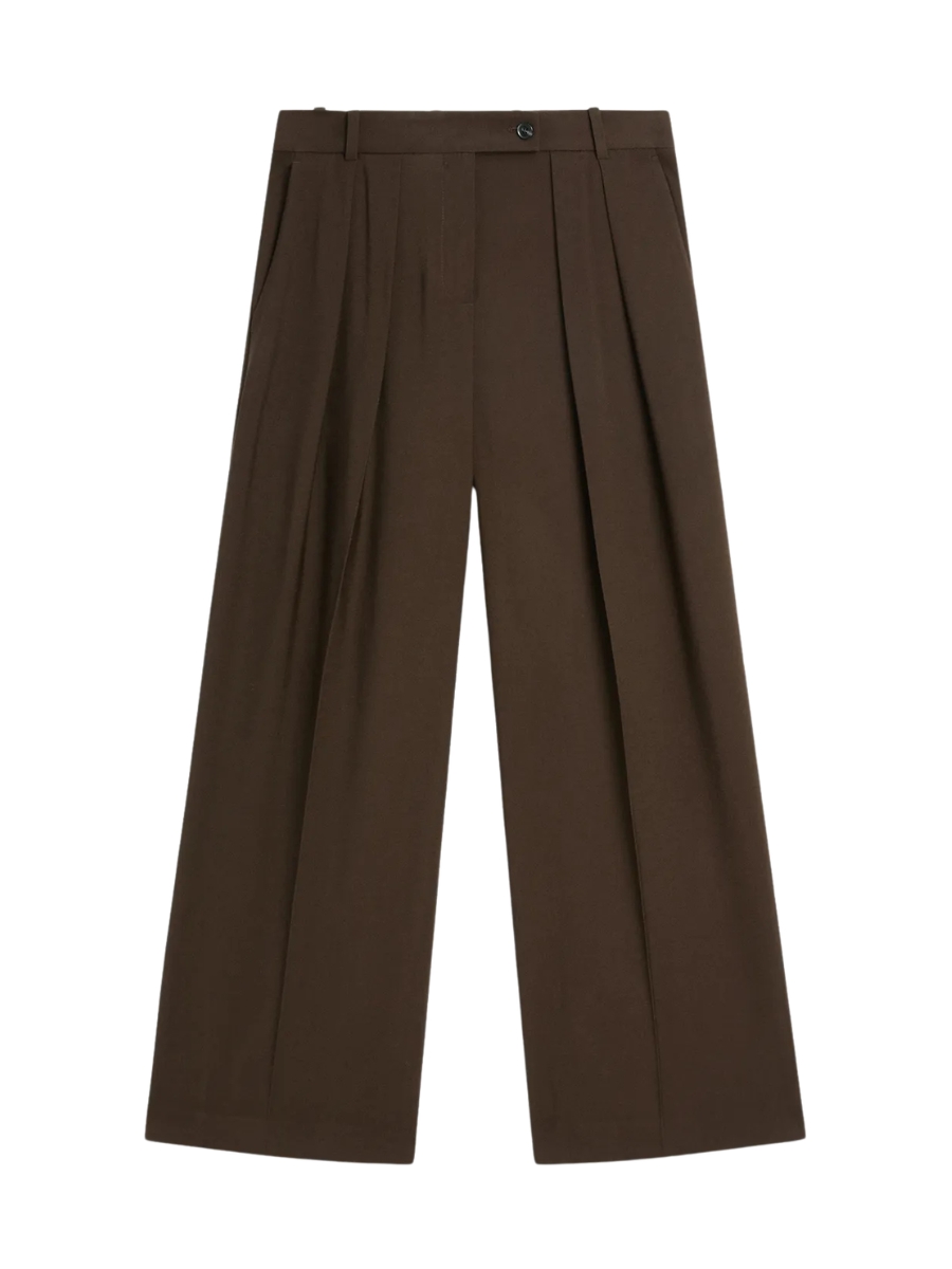 Pleated Wide Leg Trousers