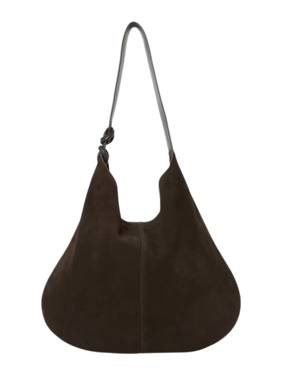 Brown Suede Tote Bag