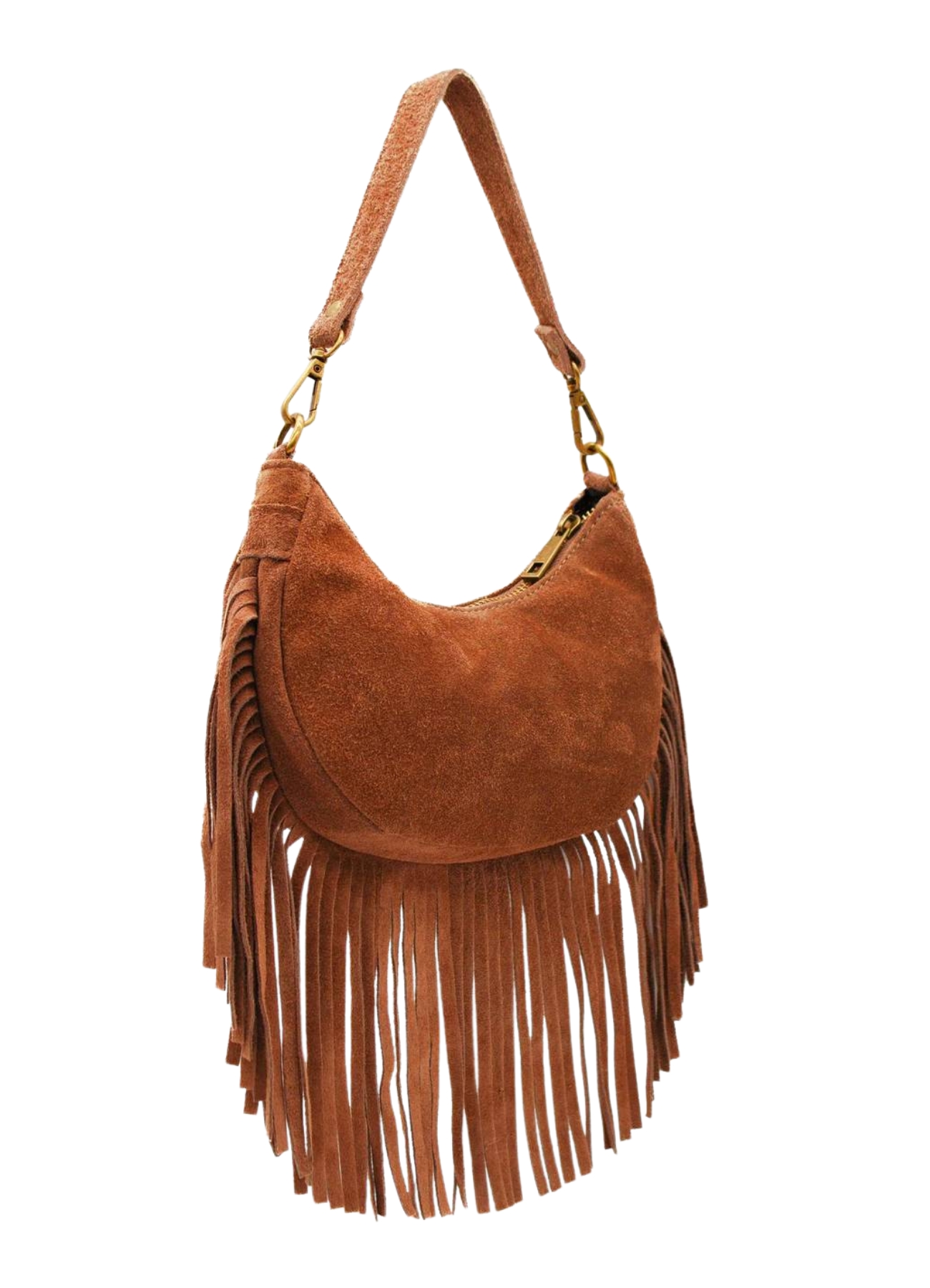 Suede Fringed Bag