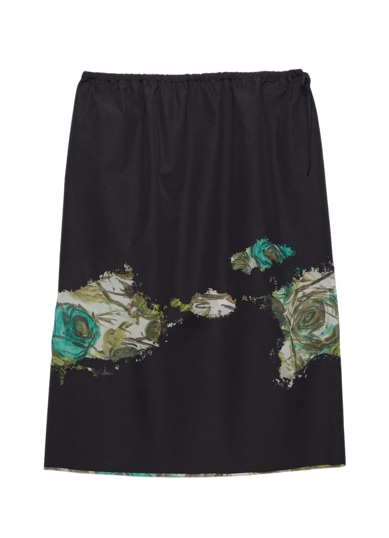 Devoré Poplin Midi-Skirt