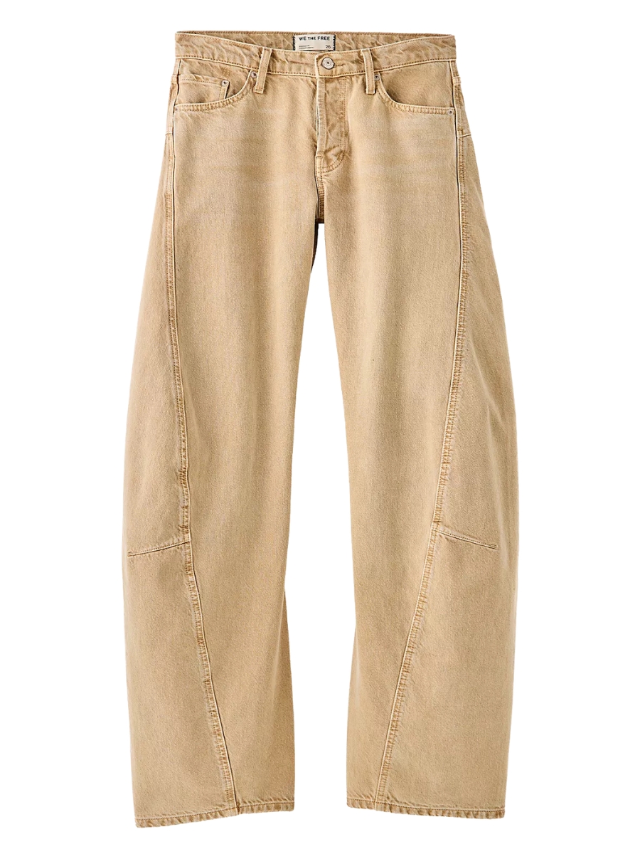 Beige Low Rise Jeans