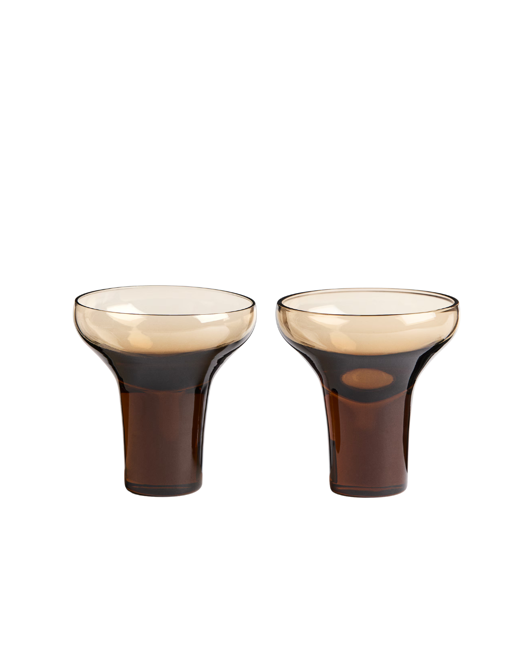Mouth-Blown Coupe Glasses